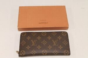VTG Louis Vuitton M61727 Brown Monogram Porte Monnaie Zip Long Wallet W/Bag&Box